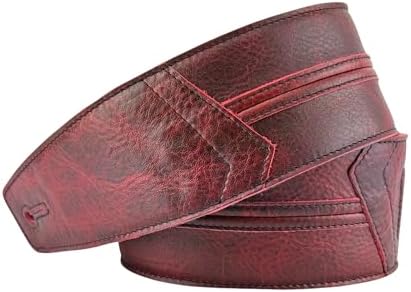 The Original Straight Up Full Grain Padded Leather Guitar Strap - For Electric, Acoustic and Bass Guitars