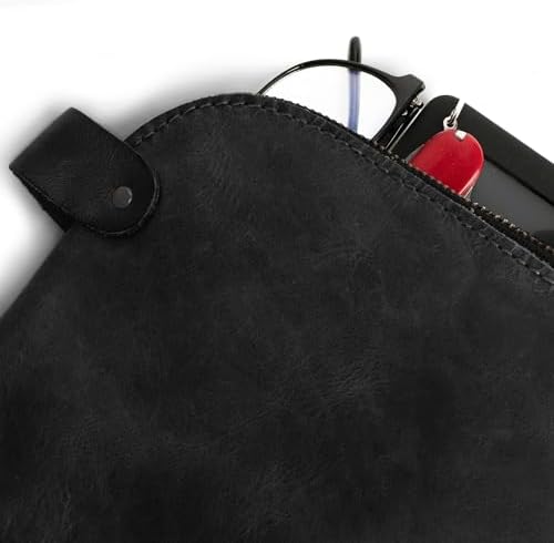Hide & Drink, Large Rustic All Purpose Utility Bag for Cords & Chargers, Travel Bag, Multi-Purpose Bag, Full Grain Leather