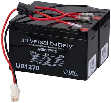 AlveyTech Premium 24 Volt Battery Pack for The Razor MX400 Dirt Rocket Dirt Bike (7 Ah Standard Range, Versions 1-32) - Replacement Set of 2 Rechargeable AGM Batteries with Wiring Harness