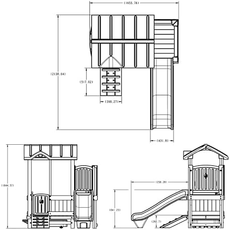 Step2 Woodland Adventure Playhouse & Slide, Kids Outdoor Playset, Backyard Playground Set, Swings, Storage Drawer, Made of Wood & Durable Plastic