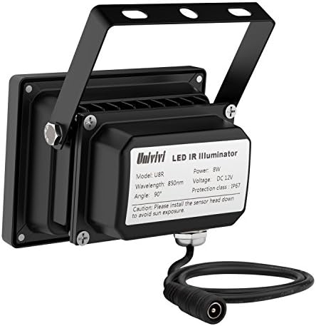 Univivi 8-LEDs IR Illuminator 850nm Infrared Flood Light for Night Vision | Long Range Infrared Illuminator for Security Camera