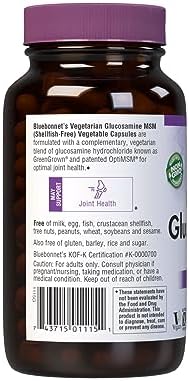 BlueBonnet Vegetarian Glucosamine Plus MSM Supplement, 120 Count ('743715011151) | Shellfish-Free Joint Support Supplement for Women & Men, Vegan
