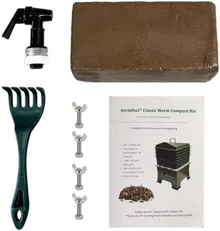 The Original VermiHut® Classic Model 5-Tray Worm Composter Bin – Indoor & Outdoor Vermicomposting System