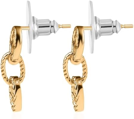 Shop LC Earrings in 18K Vermeil Yellow Over Sterling Silver 2.35 Grams