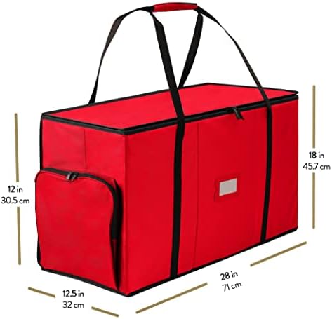 ZOBER All in One Christmas Ornament Storage Box & Decoration Container - Easy Access Removable Trays