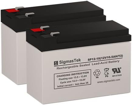 Razor MX350 Dirt Rocket (Versions 1-8) Replacement Batteries - 2X 12 Volt 10AH Scooter Batteries by SigmasTek