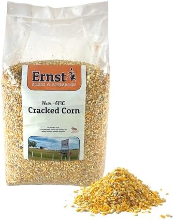 Ernst Grain & Livestock Cracked Corn, Non-GMO – Perfect Feed for Ducks, Squirrels, Chickens, Ducks, Deer, Rabbits, Geese, and More! (46 lb)