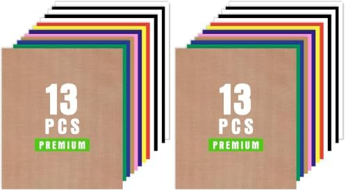 XSEINO HTV Heat Transfer Vinyl for T-Shirts 12"x10" -13Pack Perfect Iron On Vinyl for Cricut