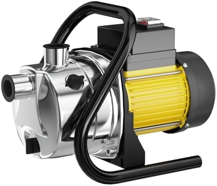 Water Transfer Pump 110V Shallow Well Pump 1.6HP Electric Portable Garden Pressure Booster Pumps for Sprinkler Irrigation Lawn with Adapters, Green
