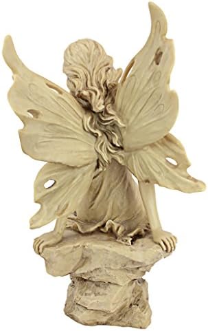 Design Toscano Twinkle Toes Fairy Garden Statue, 13 Inch, Polyresin, Ancient Ivory