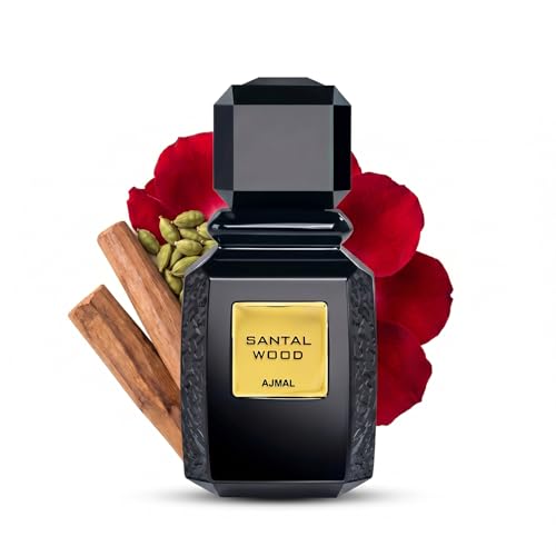 Ajmal Santal Wood EDP Unisex, 3.4 fl oz / 100 ml | Rich woody signature for men and women. Long-lasting and handcrafted in Dubai.