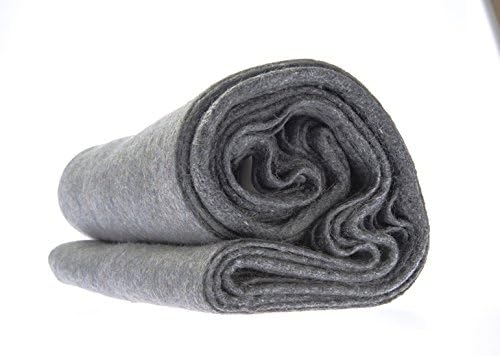 SE 51"x 80" Multipurpose Gray Wool Blanket - 50% Wool, Lightweight 2 lb, Zippered Bag Included - Ideal for Camping, Hiking, Emergency Survival