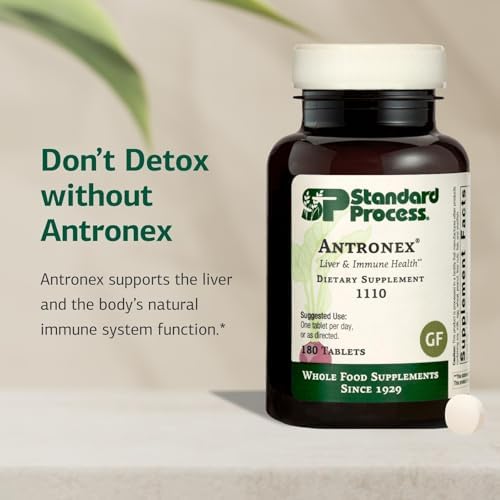 Standard Process Antronex - Liver Health Supplement - Gluten-Free, Non-Dairy & Non-Soy - 180 Tablets (180 Servings)