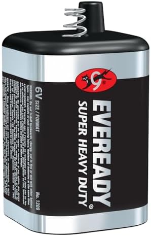 Eveready Super Heavy Duty 1209 6 Volt Spring Lantern Battery