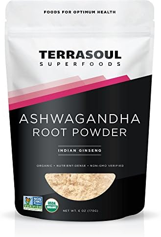 Terrasoul Superfoods Organic Ashwagandha Root Powder 6oz
