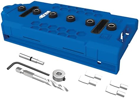 Kreg Shelf Pin Jig 1/4 Inch - Cabinet Hole Drilling Guide - Edge Aligned Precision - Adjustable Tool - KMA3225