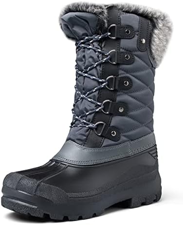mysoft Women's Snow Boots Waterproof Mid-Calf Winter Boots