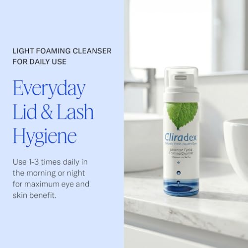 Foaming Eyelid Cleanser with 4-Terpineol from Tea Tree Oil, 1.5 oz | Foaming Cleanser to Clear Dirt & Debris that Allow Demodex Mites to Thrive