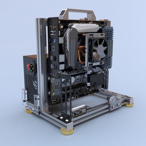 DIY Open Frame PC Chassis, Aluminum Computer Case, Supports ITX Motherboard, Excellent Cooling, Type-C Support