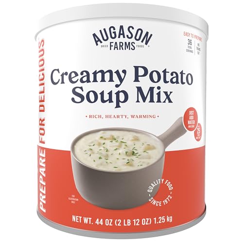 Cheesy Broccoli Soup Mix Emergency Food Supply, 38 Servings, 10 Year Shelf Life, Good Source of Vitamin A & C - Dehydrated Meals, Resealable Can, Survival Food Camping Essentials, Just Add Water | Emergency Food Supply, Everyday Meals, 38 Servings