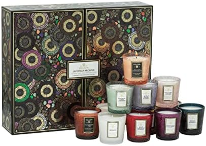 Voluspa Japonica Archive, Votive Candle Gift Set, 1.25 Ounce, 10 Hour Each Burn Time, Coconut Wax for Clean Burning, Handcrafted in the USA