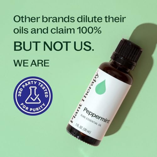 Plant Therapy Peppermint Essential Oil 30 mL (1 oz) Natural Aromatherapy | Pure, Undiluted for Diffuser & Topical Use, Relaxation, Digestion