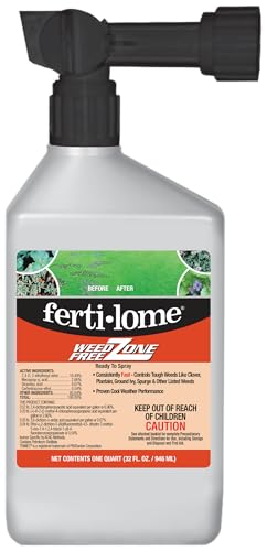 Fertilome (10524) Weed Free Zone Broadleaf Weed Killer Concentrate, 16 oz | Triclopyr + Clopyralid formula - Kills 80+ tough broadleaf weeds in cool & warm turfgrass - Home lawn owners