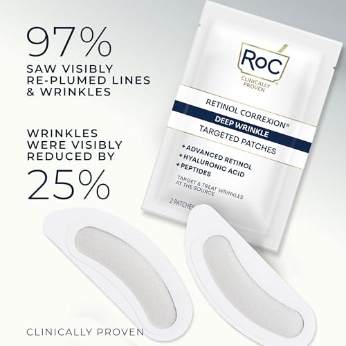 RoC Retinol Correxion Wrinkle Filler for Deep Wrinkles with Hyaluronic Acid | 1oz retinol serum for face, skin care for women and men, visibly reduce fine lines, clinically proven, packaging may vary