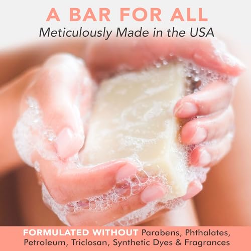 Bar Soap for Shaving - USA Made with Organic & Natural Ingredients | Shave Bar for Women, Vegan Soap with Shea Butter & Coconut Oil