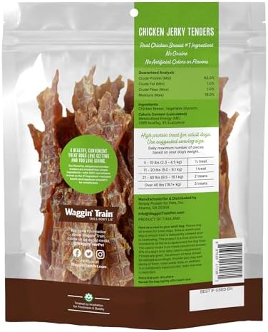 Waggin' Train Limited Ingredient, Grain Free Dog Treat, Chicken Jerky Tenders - 11 oz. Pouch