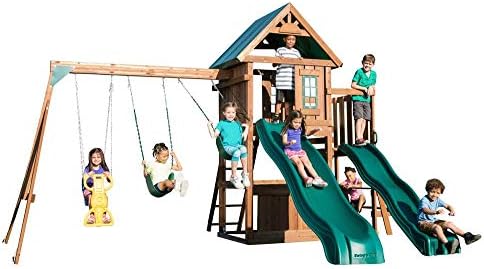 Swing-N-Slide WS 8350 Willows Peak Deluxe Swing Set, Wood