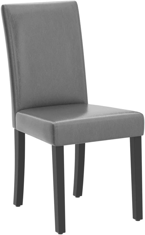Yaheetech Dining Chairs Set of 4 Upholstered Kitchen Chairs Black