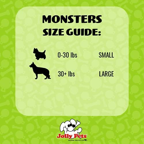 Jolly Pets Monster Ball Bouncing Dog Toy/Treat Holder, 3.5 Inches, Blue