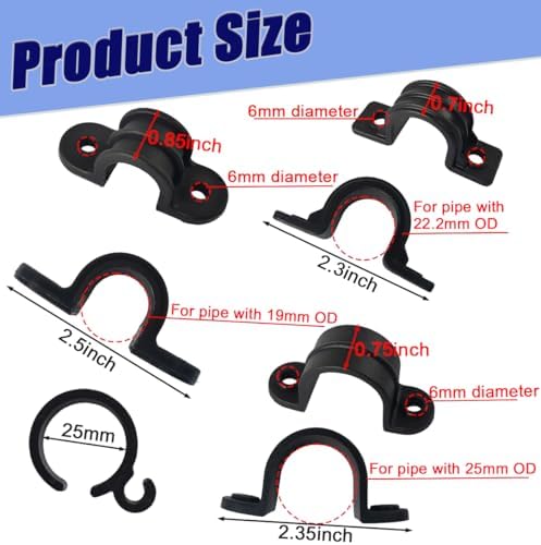 10PCS Rollator Seat Cushion Bracket Mount Parts, Rollator Walker Seat Clamp U Brackets, Brake Grip Holder for Rollators