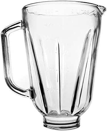 Univen 6 Cup Round Glass Blender Jar Compatible with Hamilton Beach Blenders