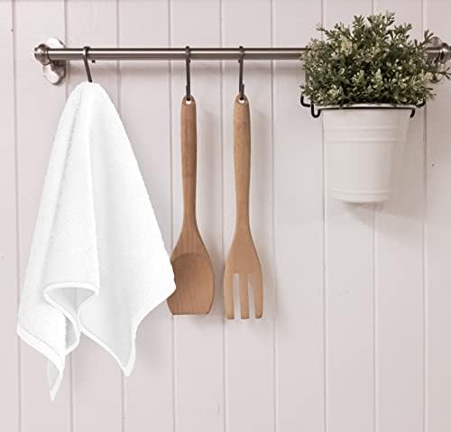 Bulk Pack 60 Pcs (5 Dozen) White Economy 15x25 Inches Basic Hand Towel - 2.25 lb/dz
