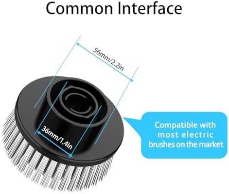 TUYU Replaceable Brush Heads Electric Spin Scrubber, 4 Pack Brush Heads & 4 pcs Extra Brushes Kit