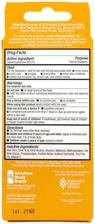 After Bite Xtra Bug Bite Itch Relief, Diphenhydramine HCl Gel Formula, 4Pk
