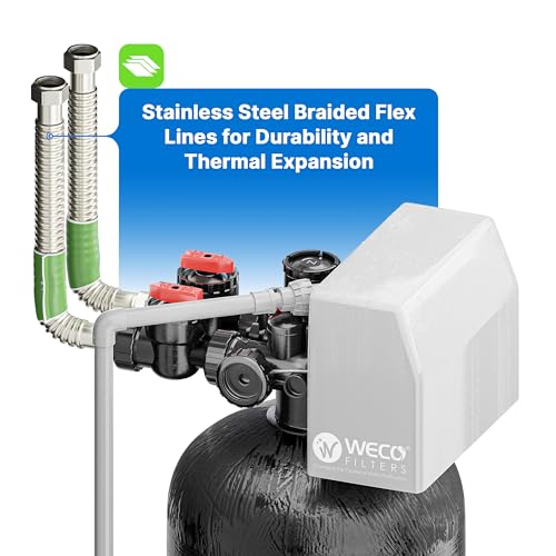 WECO SFT-CAT-581SM-1235 Hybrid Water Softener and Conditioner System for Whole House Water Treatment - 1" MPNT Connection - Cation Resin and