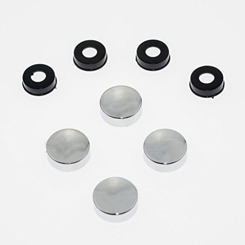 Chrome License Plate Screw Caps - 4 Pieces