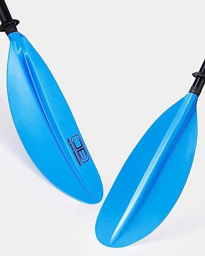 OCEANBROAD Kayak Paddle 86in/218cm, 90.5in/230cm, 95in/241cm Alloy Shaft Kayaking Boating Canoeing Oar with Paddle Leash