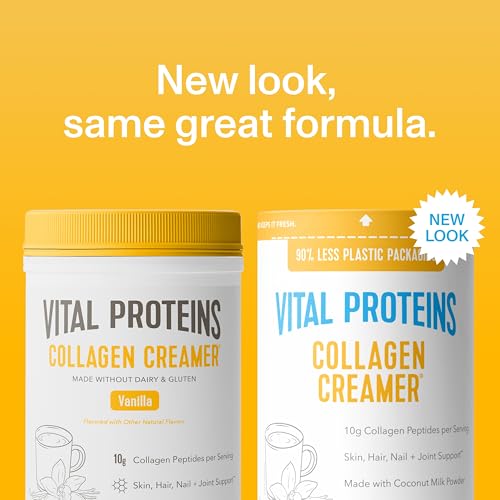 Vital Proteins Collagen Peptides Powder, Vanilla, 10.6oz | Collagen Coffee Creamer, Supports Hair Skin & Nails, Vanilla Flavor, Daily Coffee Add-In, 12 Servings