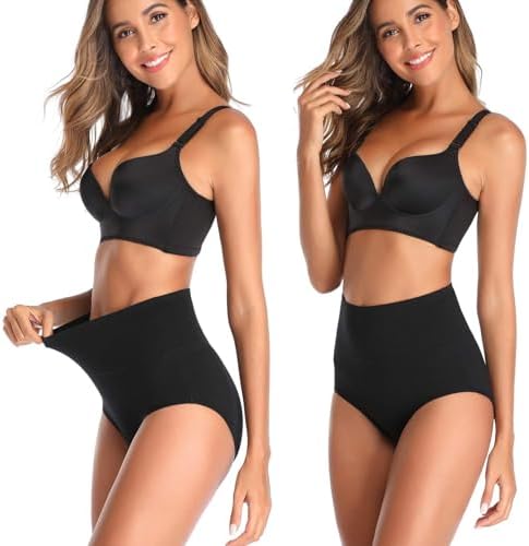 Women's High Waist Cotton Underwear Stretch Briefs Soft Comfy Ladies Panties MultiPack