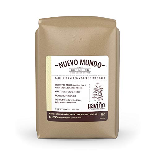 Gavina Old Havana Espresso Whole Bean Coffee, Medium-Dark Roast, 32 OZ Bag | Ideal for Espresso Machine, French Press & Drip Coffee Maker, 100% Arabica, Whole Bean for Fresh Grinding and Preferred Brew