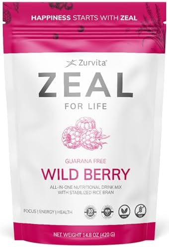 Zurvita - Zeal for Life Wild Berry Wellness Drink Mix - 420 g | Contains Vitamins, Minerals, Antioxidants, Plant Nutrients, Digestive Enzymes, And Phytonutrients For Daily Nutrition