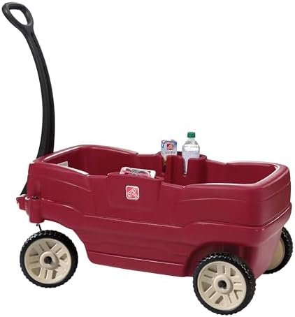 Step2 Neighborhood Wagon, Kids Ride On Toy, Stroller Substitute, Includes Seat Belts, Made of Durable Plastic, Max Weight 75 lbs.