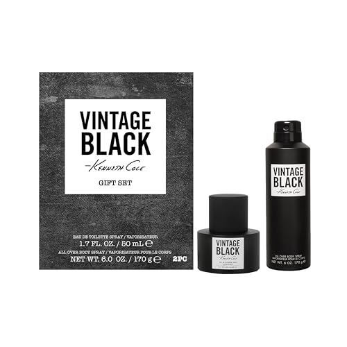 Kenneth Cole Vintage Black Eau de Toilette Spray Cologne for Men, 3.4 Fl. Oz.