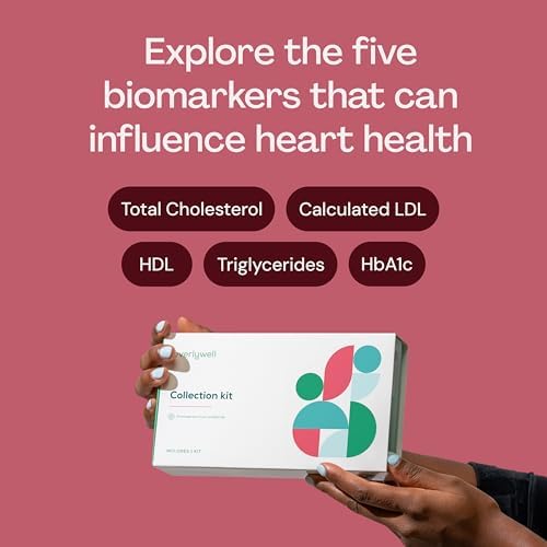 Everlywell Heart Health At-Home Lab Test for Women and Men, Measures Cholesterol, Triglyceride and HbA1c Levels, Accurate Blood Analysis