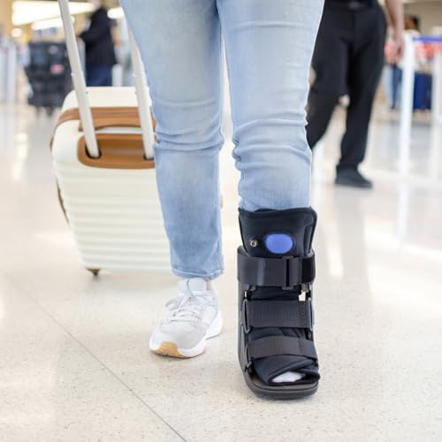 United Ortho Short Air Cam Walker Fracture Boot, Large, Black