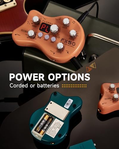 FLAMMA FX100 Guitar Multi-effects Pedal with 55 Amp Models 151 Built-in Effects 80' Looper 40 Drum Machine 10 3rd Party IR Slots Headphone OTG for